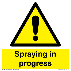 Spraying in progress